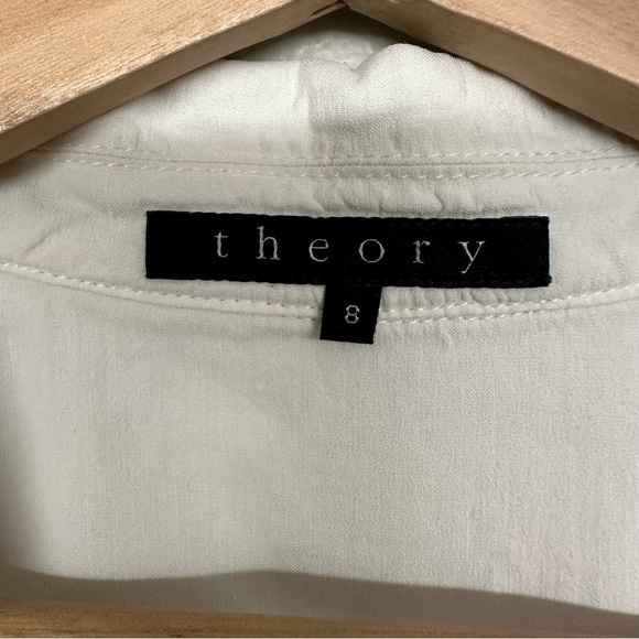 Theory Womens White Linen Blazer Size 8 - Picture 4 of 7